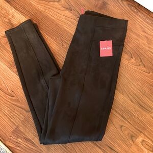 NWT Spanx suede leggings